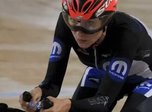 Elena Novikova on bike